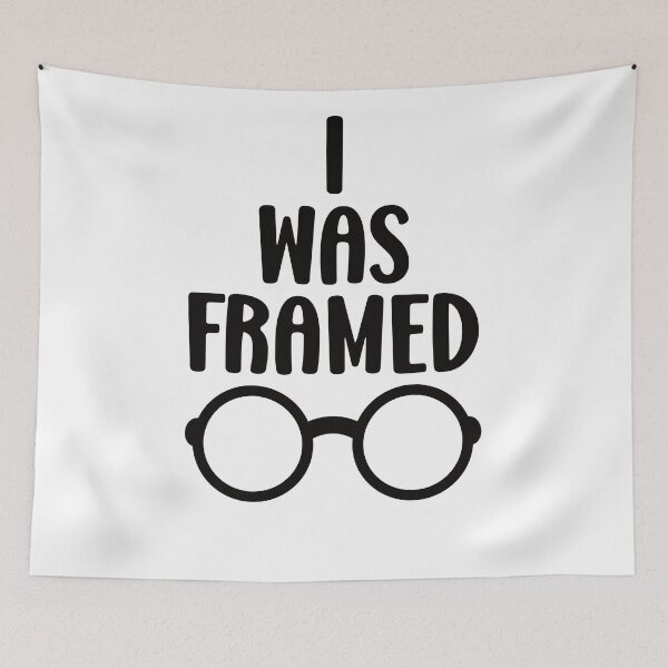 Item preview, I Was Framed Pun Quote With Eyeglasses designed and sold by Primroaddesigns.