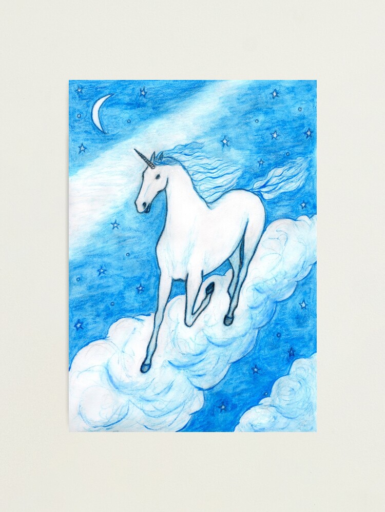 Thumbnail 1 of 3, Photographic Print, Unicorn in Sky designed and sold by Mallorn.