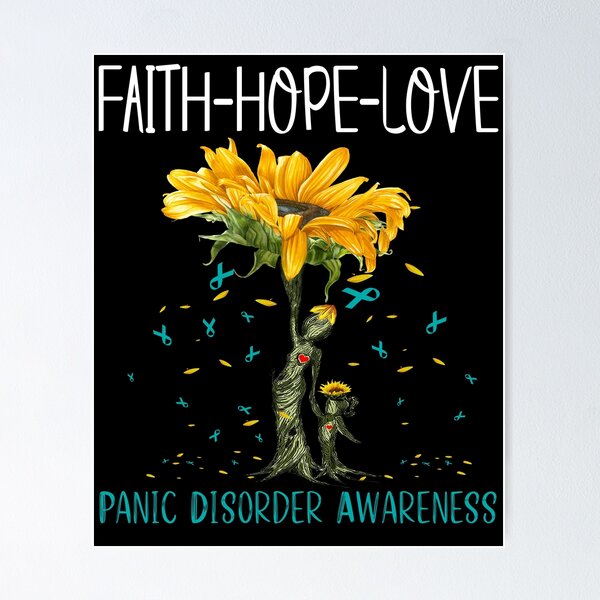 Item preview, Panic Disorder Awareness - Sunflower Faith Hope Love designed and sold by Hilten.