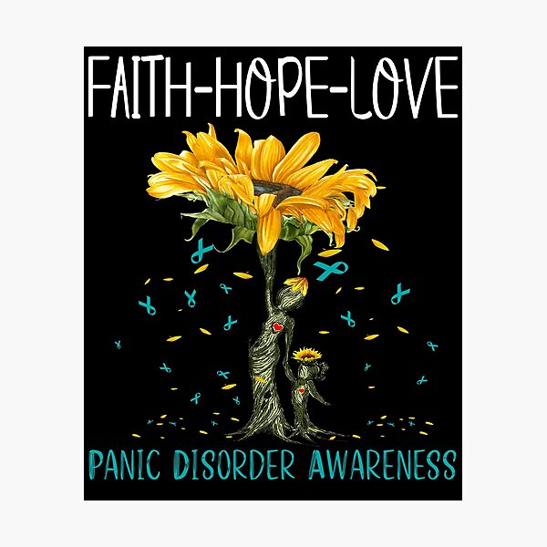 Item preview, Panic Disorder Awareness - Sunflower Faith Hope Love designed and sold by Hilten.