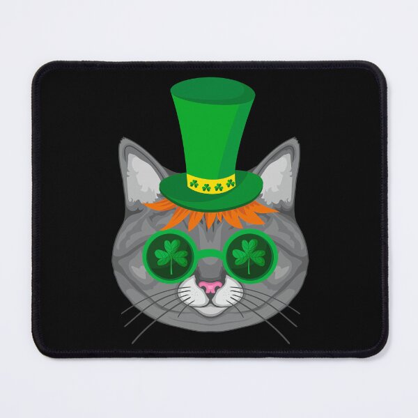 Item preview, Funny Irish Cat Wearing Green Shamrock Sunglasses and Leprechaun Hat St. Patrick's Day designed and sold by dass-art.