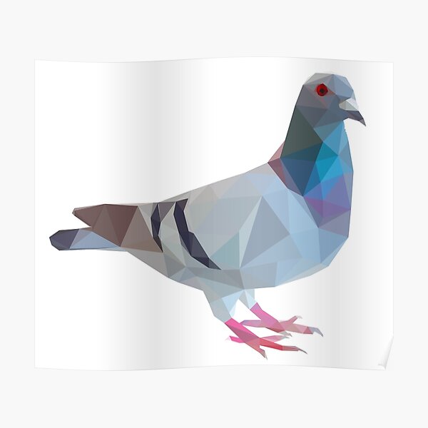 Paloma Lowpoly Póster
