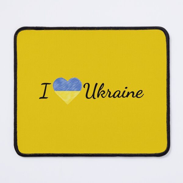 Item preview, I Love Ukraine Heart Doodle Calligraphic designed and sold by WearWolfDesigns.