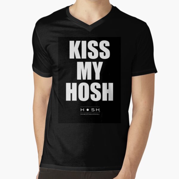 KISS MY HOSH W LOGO V-Neck T-Shirt
