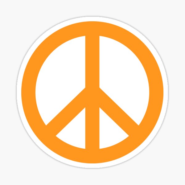 Item preview, Orange peace sign symbol designed and sold by Mhea.