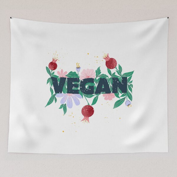 Item preview, Vegan floral bloom typography designed and sold by InnaMGraphic.