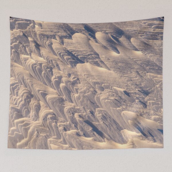 Item preview, Abstracts by Nature - Wind Sculpted Snow Reliefs in Blue and Gold designed and sold by Georgia Mizuleva.