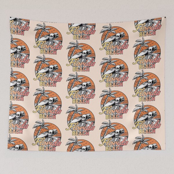 Item preview, Skull Summer Holiday on Florida Beach designed and sold by FeelTune.