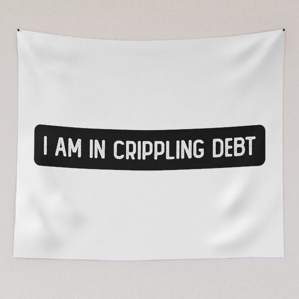 Item preview, I Am In Crippling Debt Funny Biker designed and sold by Sour Soul.