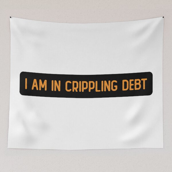 Item preview, I Am In Crippling Debt Funny Helmet designed and sold by Sour Soul.