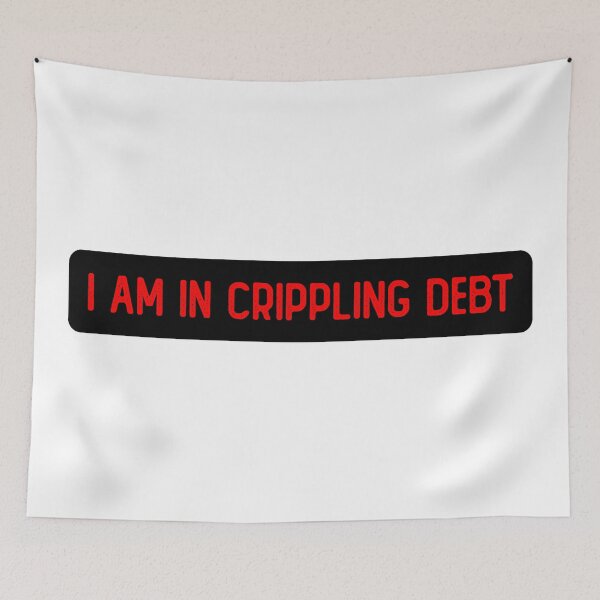 Item preview, I Am In Crippling Debt Cool Helmet designed and sold by Sour Soul.