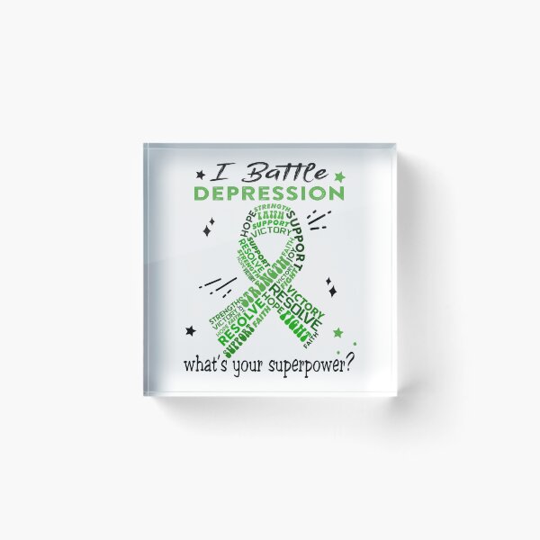 Item preview, Depression Warrior, I Battle Depression What's Your Superpower? designed and sold by Greggwillard.