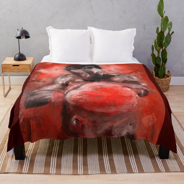 Item preview, An Expressive Painting of a Boxer with Red Gloves Facing You. designed and sold by ibadishi.
