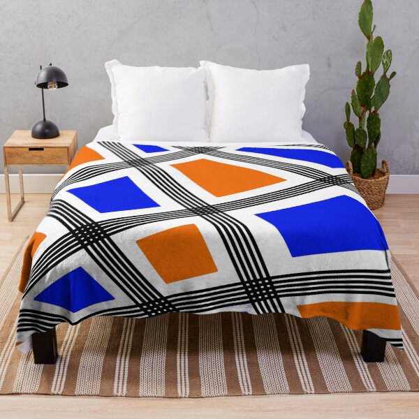 Item preview, Abstract geometric pattern - blue and orange. designed and sold by K.S ART.