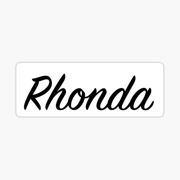 "Rhonda " Sticker by twinny23 Redbubble