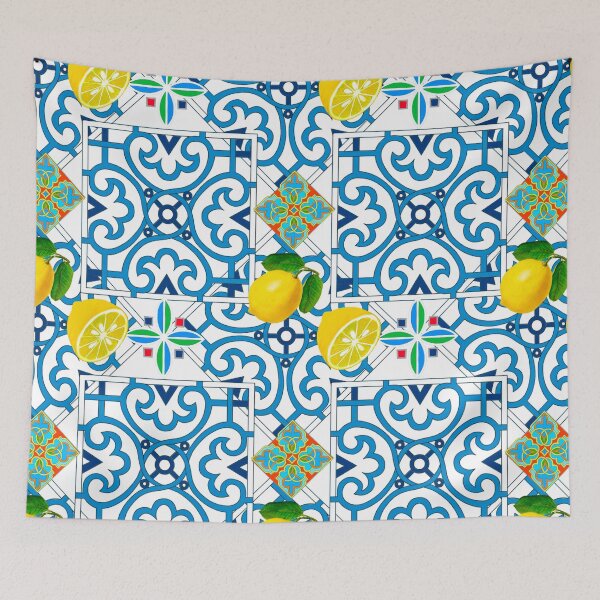Item preview, Italian,Sicilian art,majolica,tiles,lemons  designed and sold by MariaMarinova.