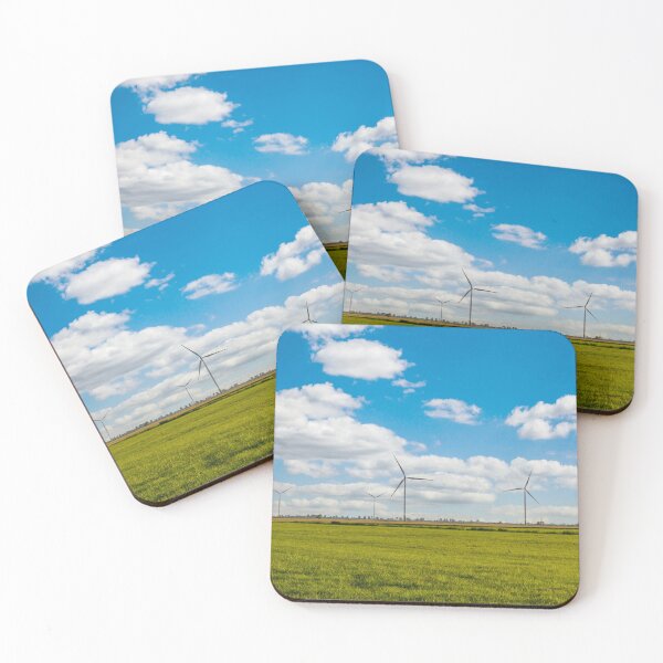 Item preview, Windmill farm on green meadow designed and sold by Lukasz Szczepanski.