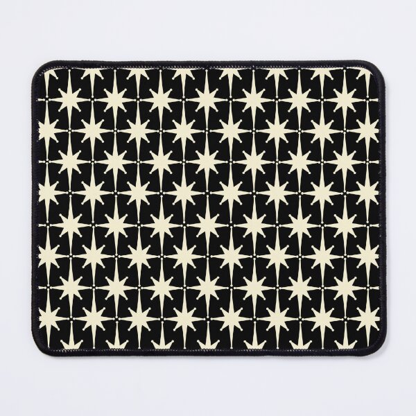 Item preview, Midcentury Modern Atomic Age Starburst Pattern in Retro Cream and Black designed and sold by kierkegaard.
