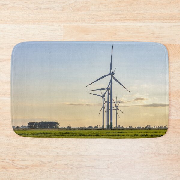Item preview, Windmill farm on green meadow designed and sold by Lukasz Szczepanski.