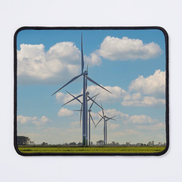 Item preview, Windmill farm on green meadow designed and sold by Lukasz Szczepanski.