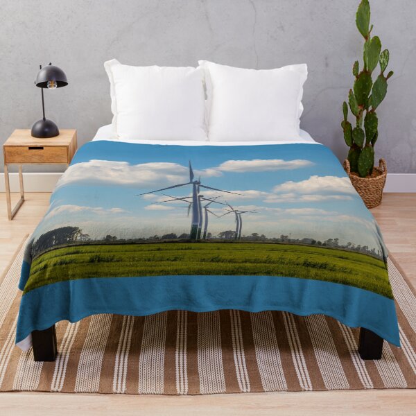 Item preview, Windmill farm on green meadow designed and sold by Lukasz Szczepanski.