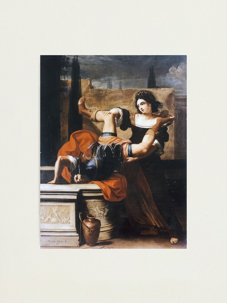 Timoclea Kills The Captain Of Alexander The Great Elisabetta Sirani   Fpp,small,lustre,wall Texture,product,750x1000 