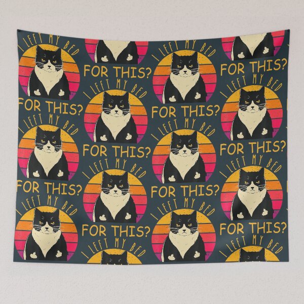 Item preview, Funny Vintage Black Cat I Left My Bed For This   designed and sold by LamMinhLee.
