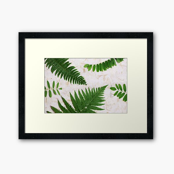 green leaves background Framed Art Print