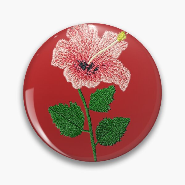 Item preview,  Machine embroidery, Beautiful Embroidered Hibiscus embroidered Design, Stitch crafting, unique embroidered art designed and sold by RudolphBarnard.