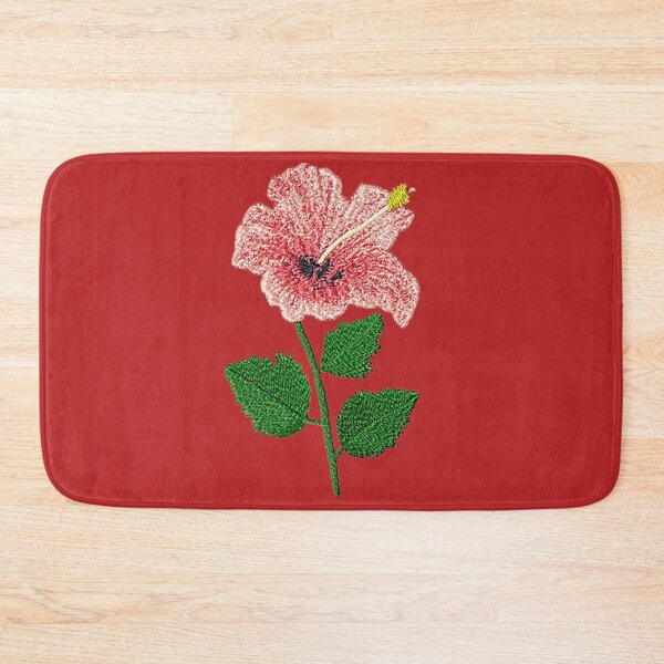 Item preview,  Machine embroidery, Beautiful Embroidered Hibiscus embroidered Design, Stitch crafting, unique embroidered art designed and sold by RudolphBarnard.