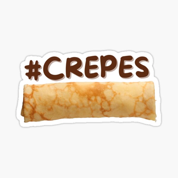 hashtag Crepes, Pancake Day , Shrove Tuesday Sticker
