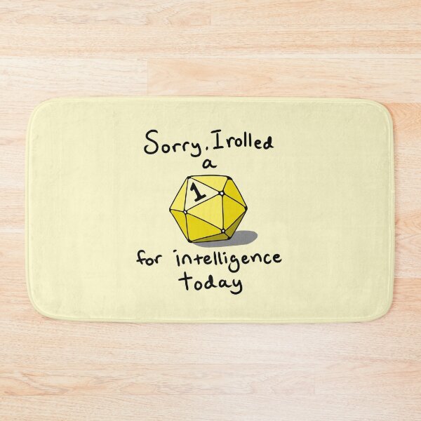 Item preview, Nat 1 for Intelligence (Yellow) designed and sold by Jets-Emporium.