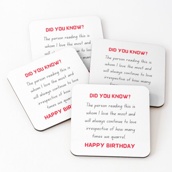Item preview, Romantic Cute Happy Birthday Gifts for Him, Her, Husband, Wife designed and sold by TextToTee.
