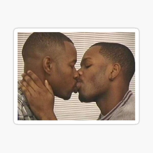 2 black gay men kissing meme