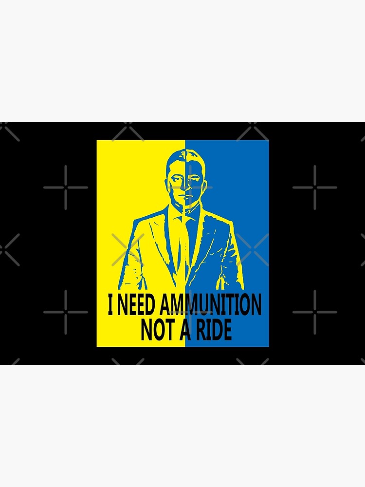 Discover I Need Ammunition not a ride, Ukraine Flag - President Zelensky Bath Mat