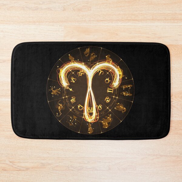 Item preview, Gold Horoscope Aries, Gold Zodiac Aries, Golden Astrology Symbol designed and sold by podekom.