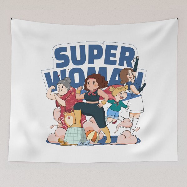 Item preview, Super women , illustrated design, happy women's day designed and sold by Ilyaslah.