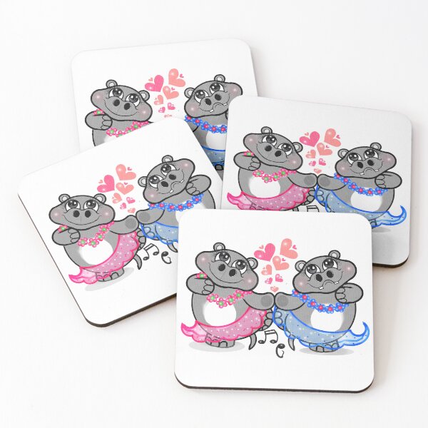 Item preview, Cute Dancing Hippos  designed and sold by Shirley cute art .