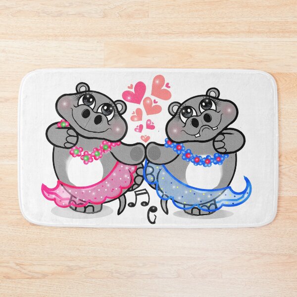 Item preview, Cute Dancing Hippos  designed and sold by Shirley cute art .