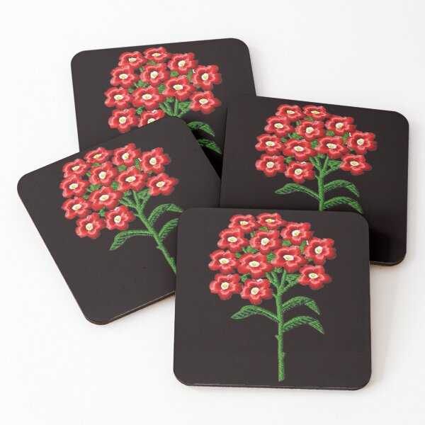 Item preview, Machine embroidery, Embroidered Red Cluster of Small Flowers, Aesthetic Floral Design, Stitch crafting, unique embroidered art designed and sold by RudolphBarnard.