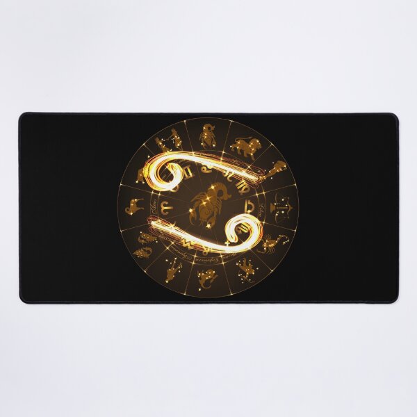 Item preview, Gold Horoscope Cancer, Gold Zodiac Cancer, Golden Astrology Symbol designed and sold by podekom.