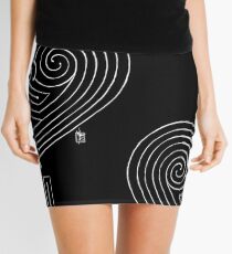 Love is a Labyrinth (Black & White Edition) Mini Skirt