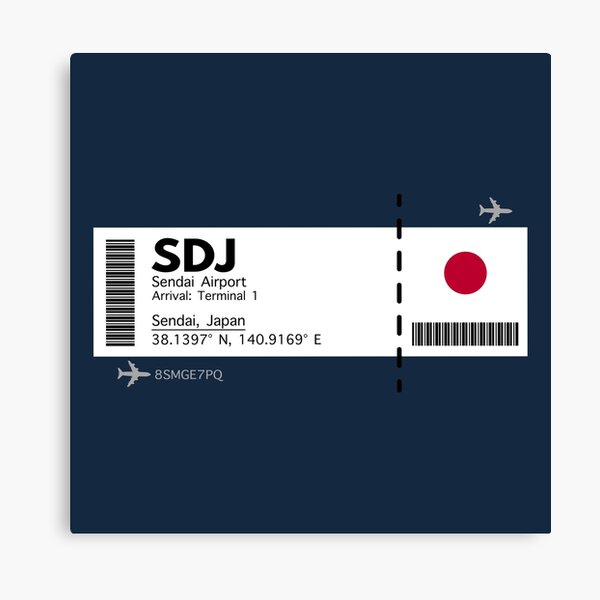 Sin Singapore Changi Airport Boarding Pass Ticket Canvas Print By Will 273 Redbubble