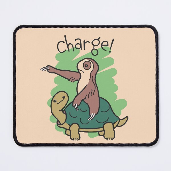Item preview, Charge Cute Funny Sloth and Turtle Cartoon designed and sold by BobJolley.