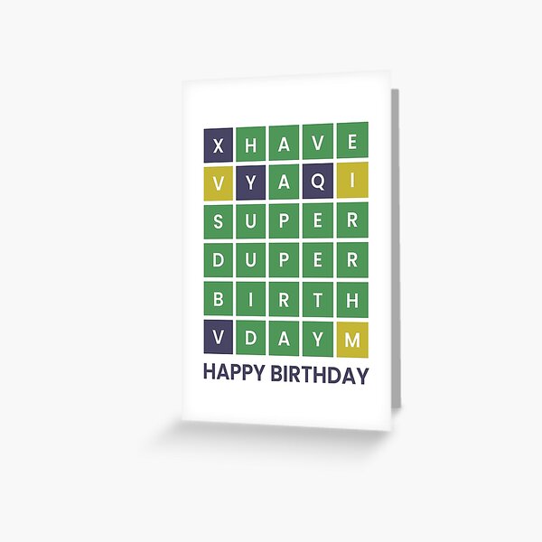 Vista previa del artículo con la obra «Cumpleaños de Wordle», diseñado y vendido por saadmery2020.