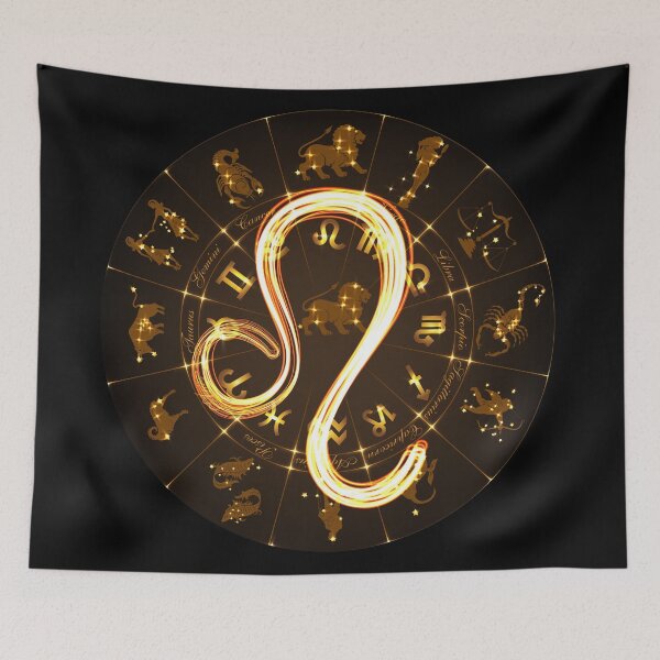 Item preview, Gold Horoscope Leo, Gold Zodiac Leo, Golden Astrology Symbol designed and sold by podekom.