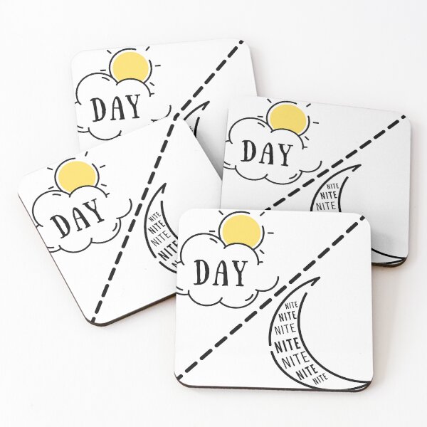 Item preview, day n nite black and white illustration. designed and sold by Coolclassy.