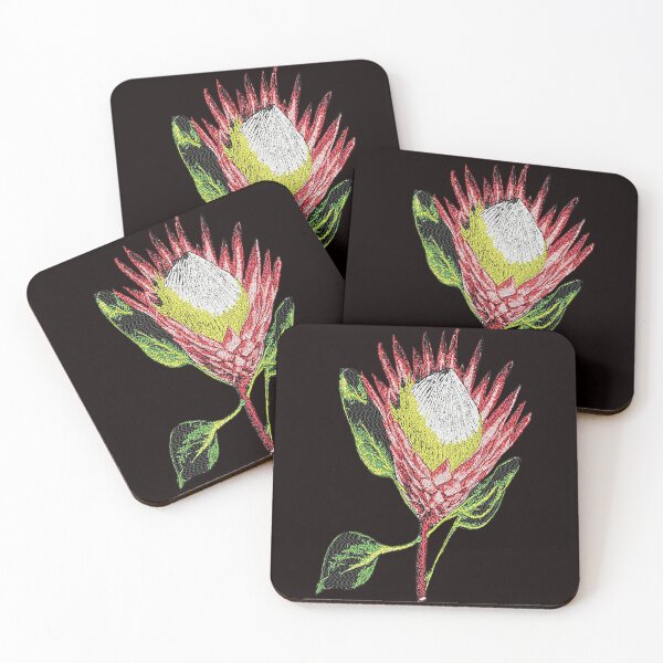Item preview, Machine embroidery, Exquisite Beautiful Embroidered Single Protea, Stitch crafting, unique embroidered art designed and sold by RudolphBarnard.