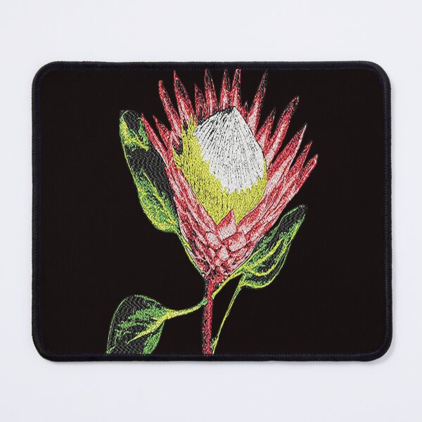 Item preview, Machine embroidery, Exquisite Beautiful Embroidered Single Protea, Stitch crafting, unique embroidered art designed and sold by RudolphBarnard.