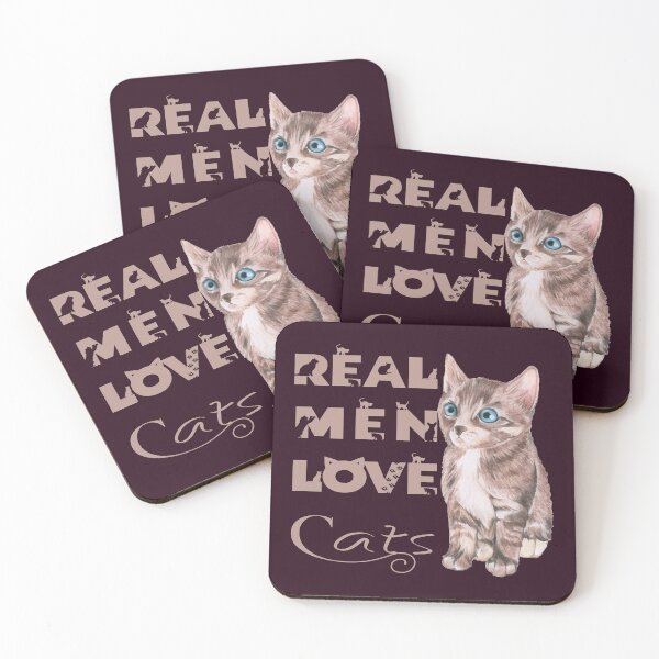 Item preview, REAL MEN LOVE CATS designed and sold by hichametta.